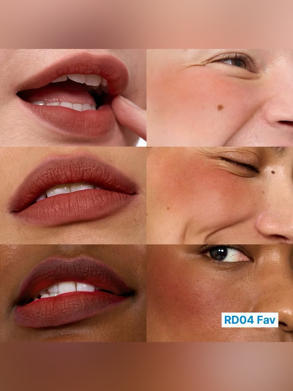 Fwee Fav Lip & Cheek Blurry Pudding Pot- tanned brown red, warm undertone